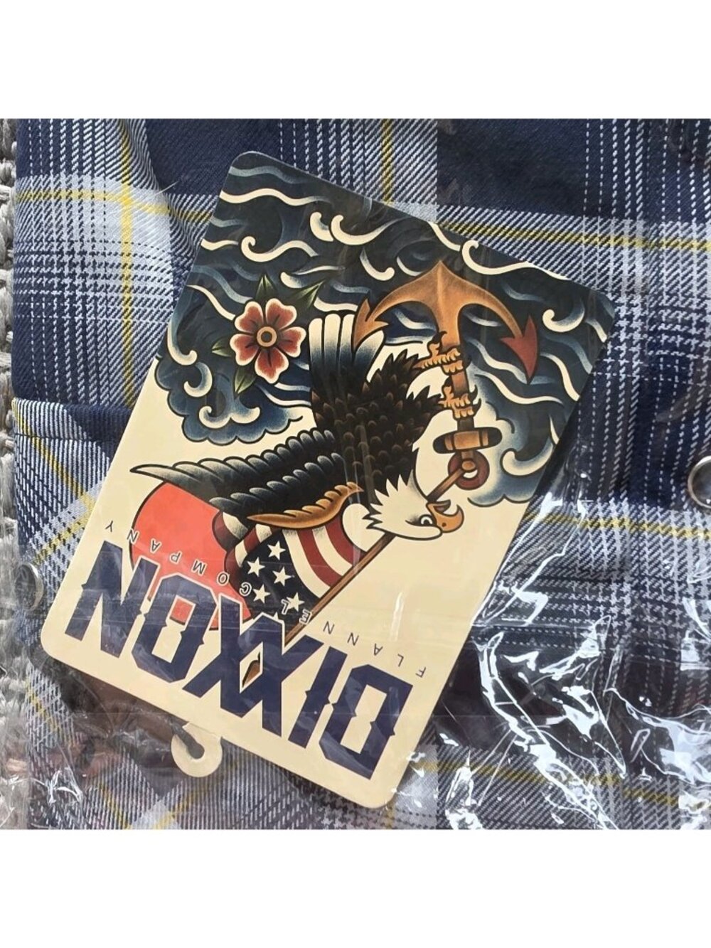 Dixxon Flannel Co Old Salt U.S. Navy Shirt Men's Size 2X Blue Plaid Snap Front - Picture 3 of 3